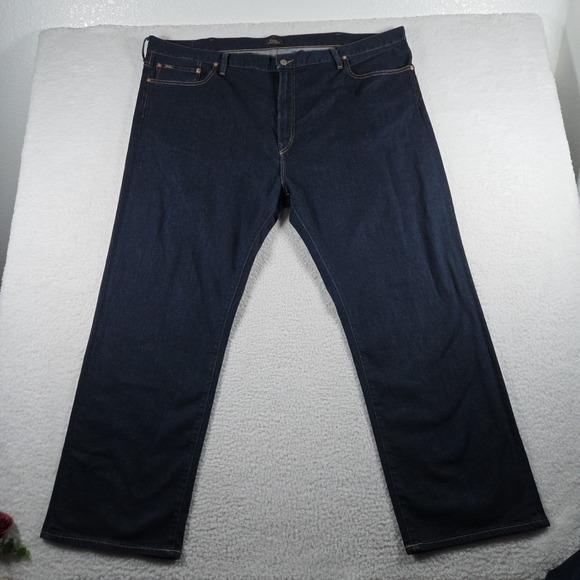 New Polo Ralph Lauren Hampton Relaxed Straight Denim Jeans Blue Size 48B X 30
